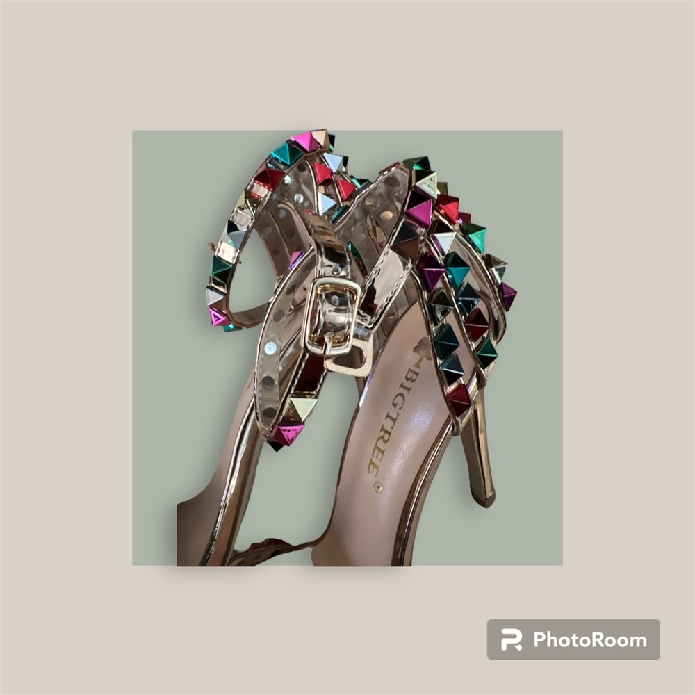 Multicolored studded heels - Picture 5 of 6